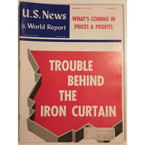 Vintage U.S. News & World Report Magazine January 21, 1955 - Trouble Behind The